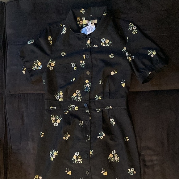 NWT UO Carla Collared Floral Mini Dress - Picture 4 of 5